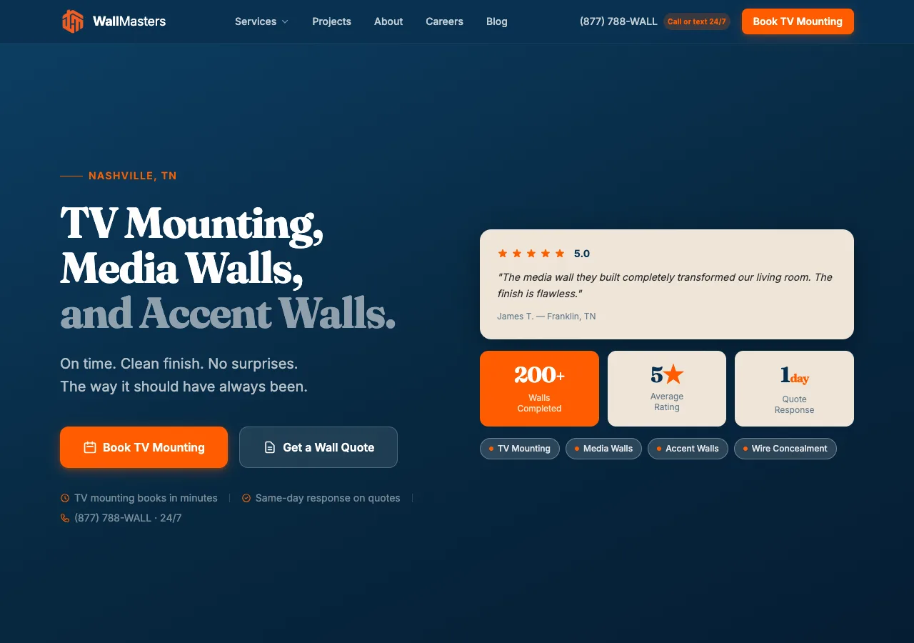 Website after BurksUp Design rebuild