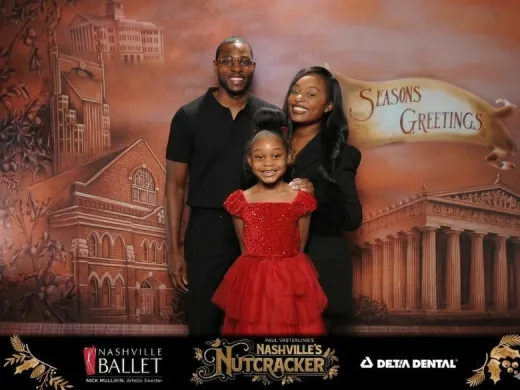 Nick Burks with his family