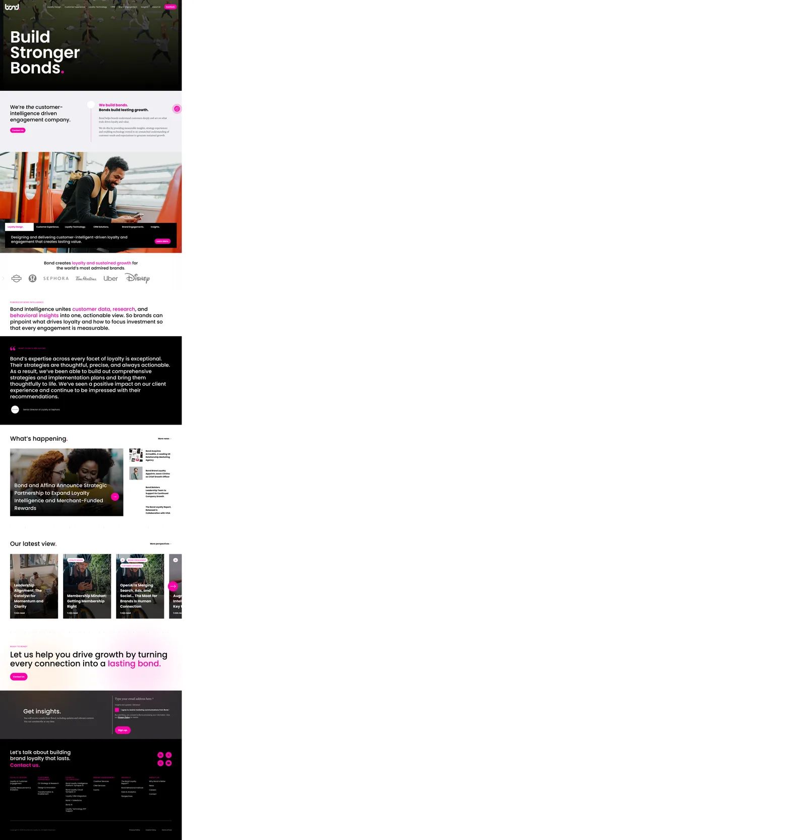 The Bond Brand Loyalty homepage, in the browser.