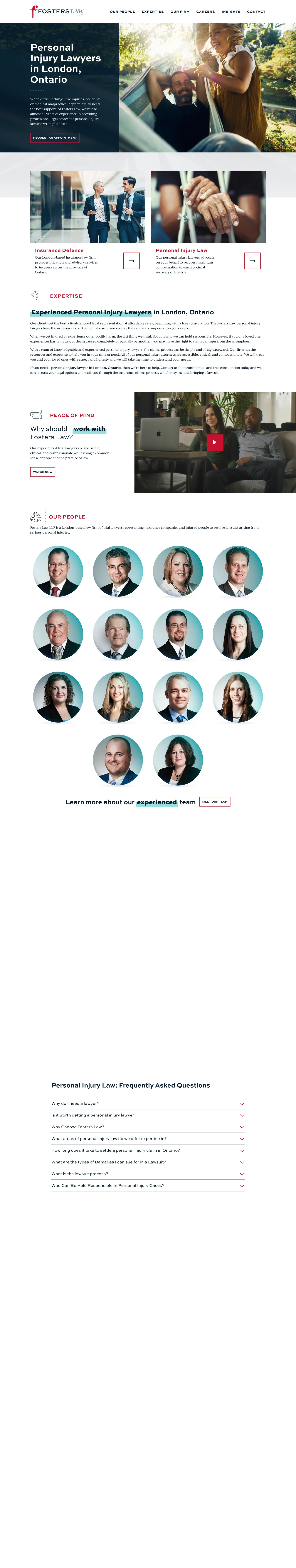 The Fosters Law homepage, in the browser.