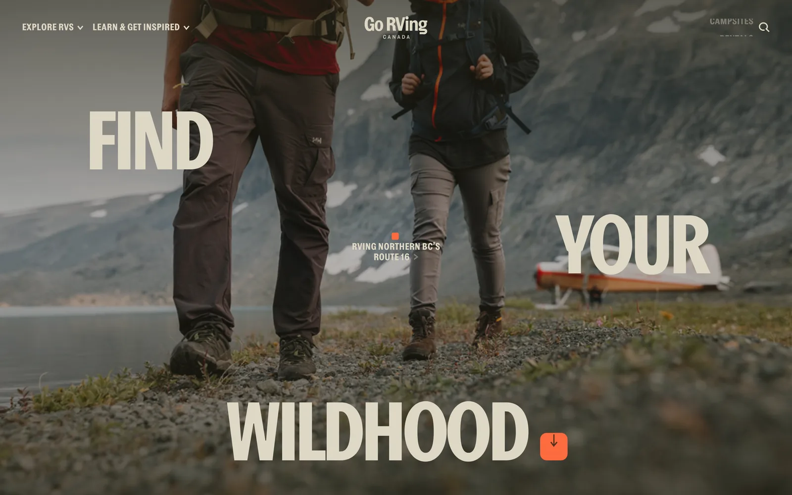 Go RVing Canada, Trip Planner and dealer locator on mobile. (desktop)