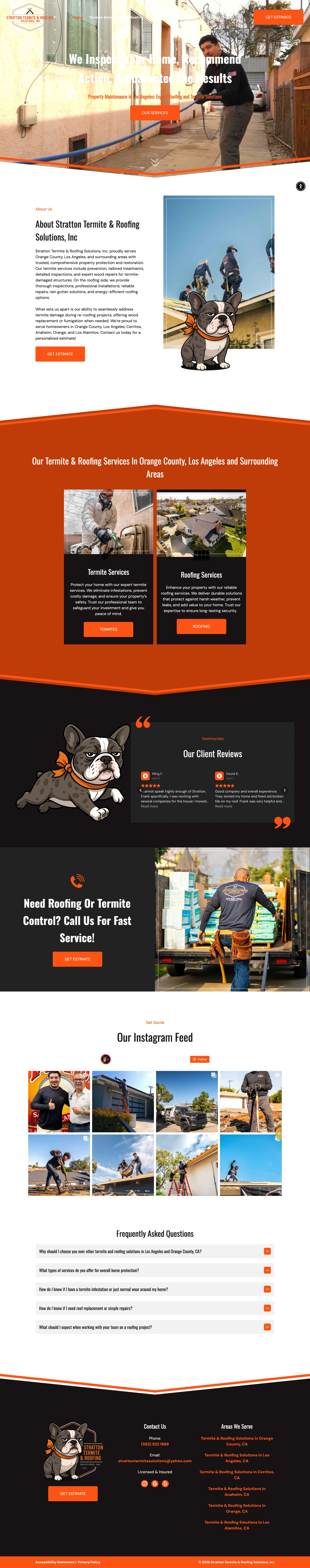 Stratton Termite and Roofing Solutions homepage