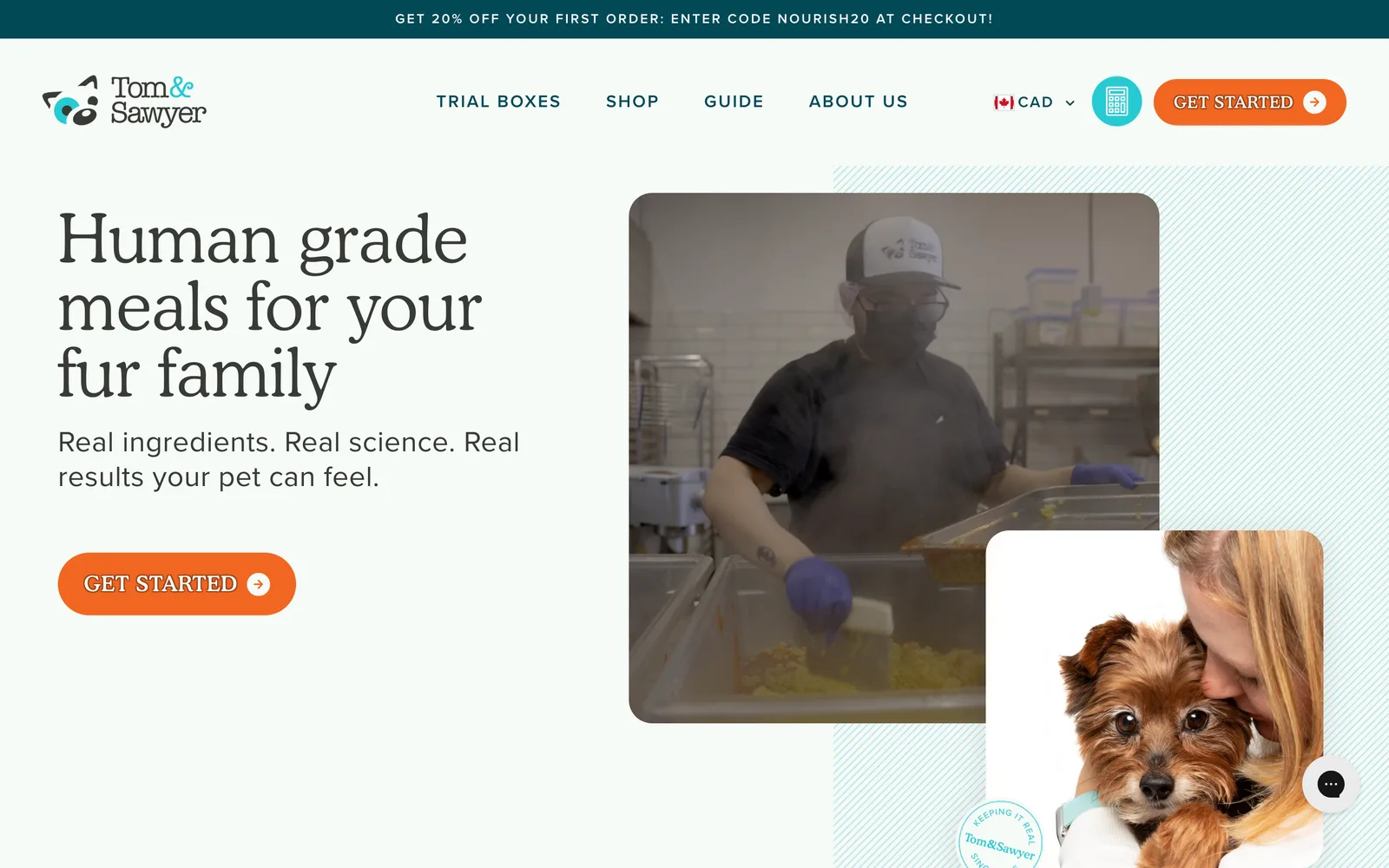 Tom&Sawyer, Order while you walk the dog, mobile-first. (desktop)