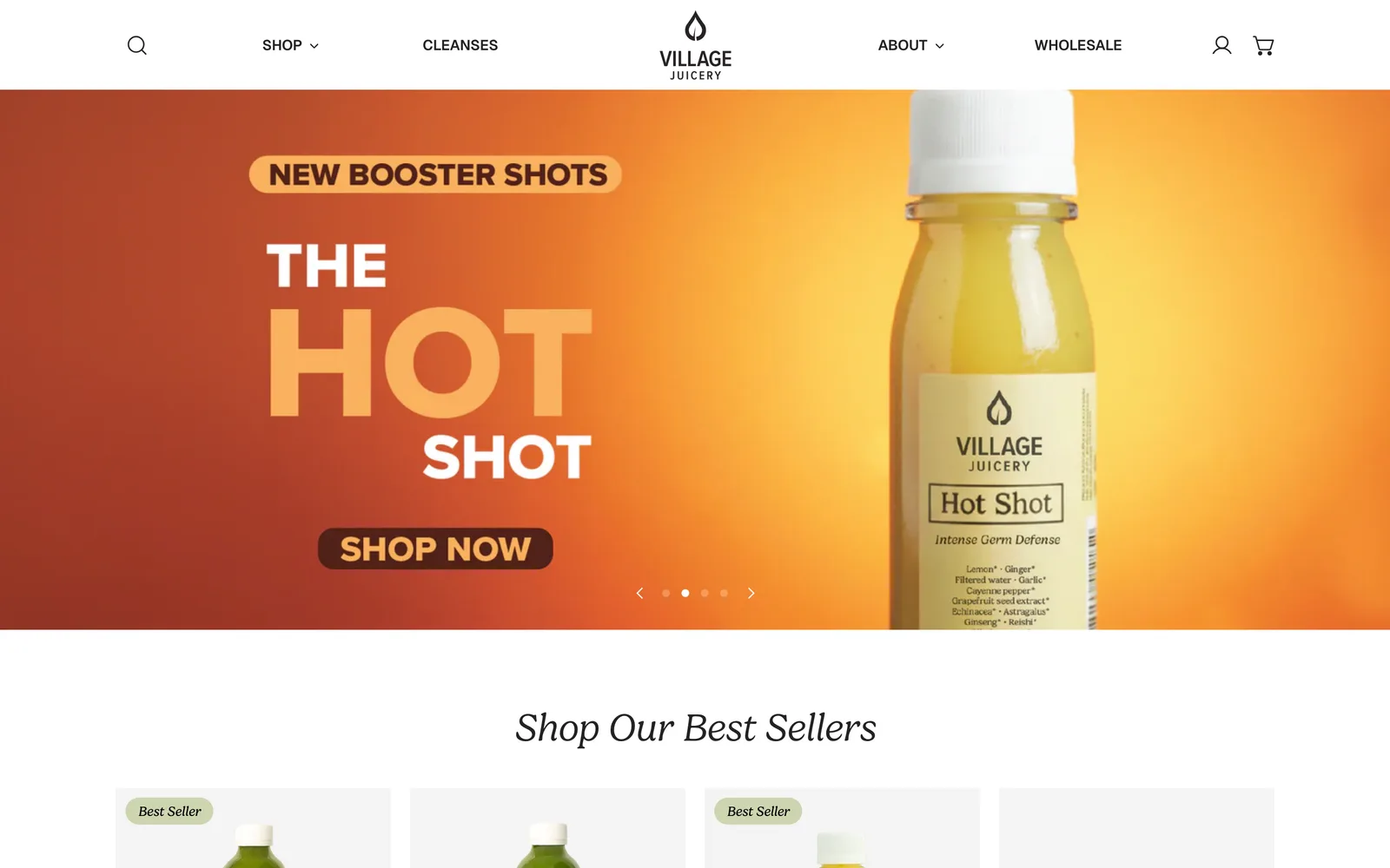Village Juicery, Touch-first, two-tap consultation booking. (desktop)